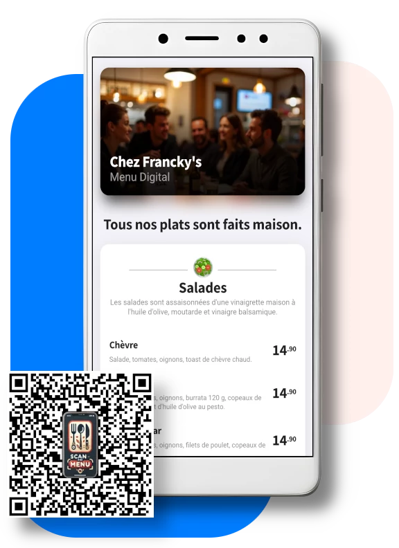 Un menu toujours à jour, accessible en un scan grâce à votre application