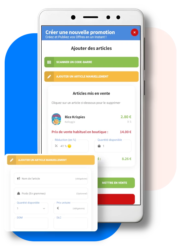 Diffusez largement vos offres spéciales avec l'application pour commerce local